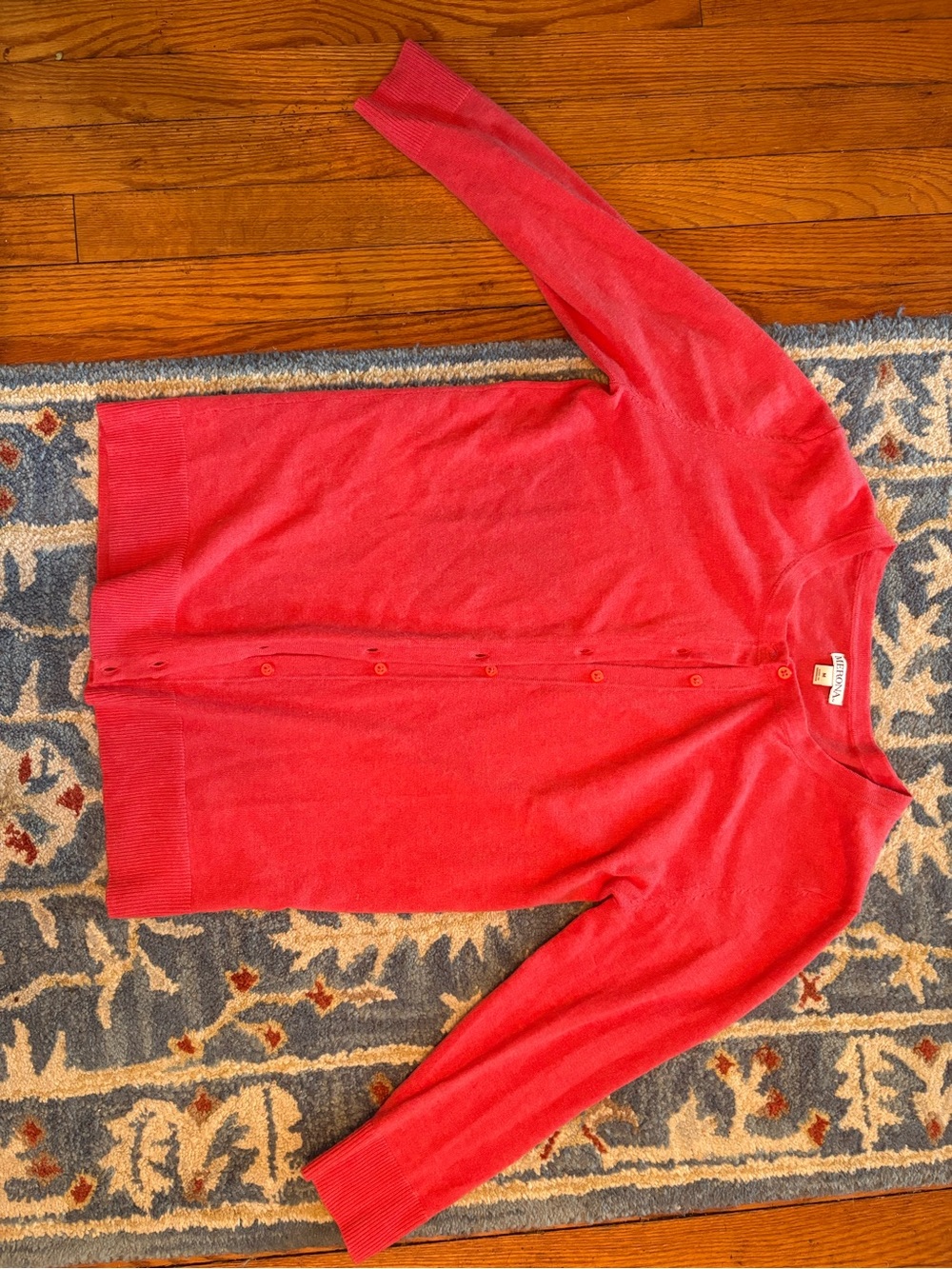 Merona Coral Button-Front Cardigan Size M
